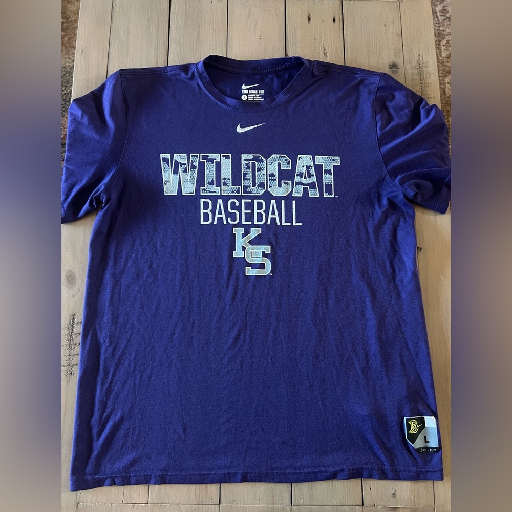 Nike K-State Wildcat Baseball Purple T-Shirt